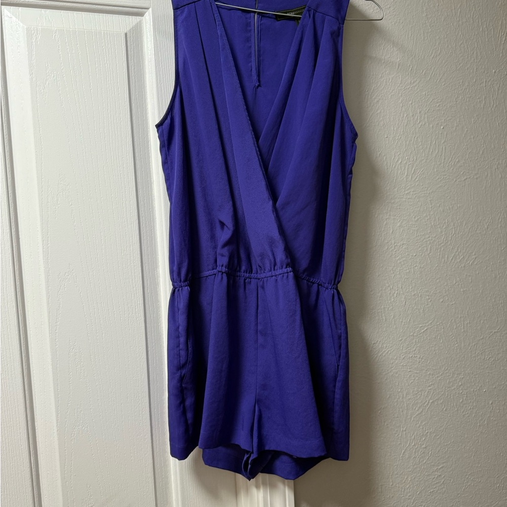 Purple Sleeveless Romper, BCBG Sz S